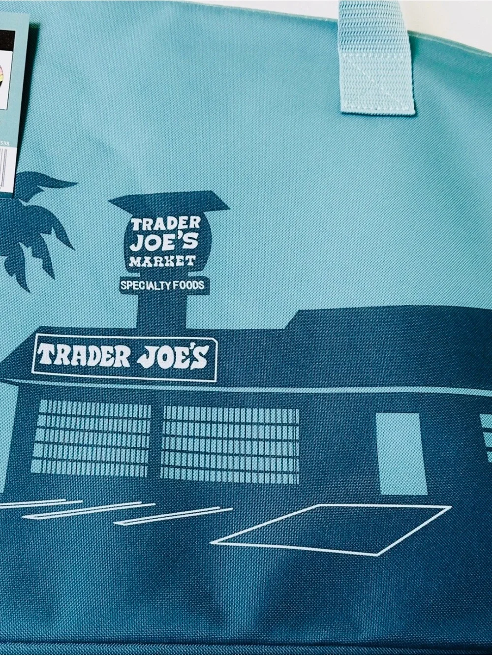 Trader Joe's Teal Illustrated Market Tote